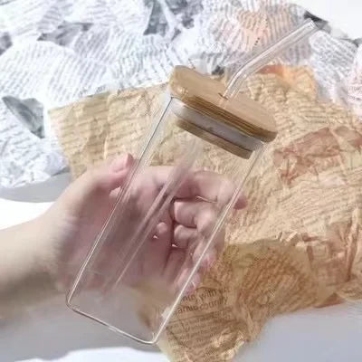 Square Heat Resistant Glass Cup