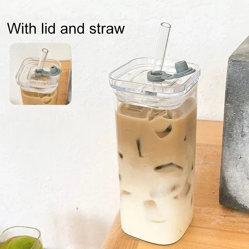 Square Heat Resistant Glass Cup