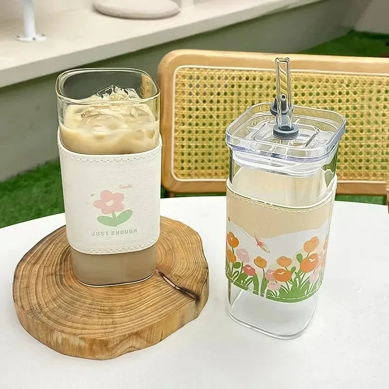 Square Heat Resistant Glass Cup